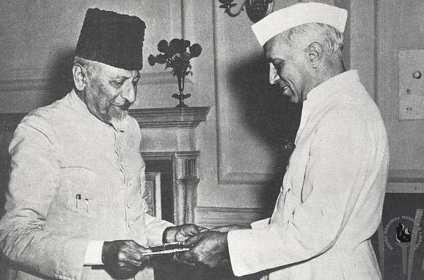 Maulana Abul Kalam Azad with Jawaharlal Nehru. (Photograph: NMML/Government of India)