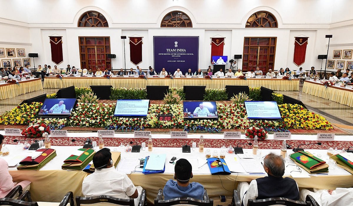 PM Modi chairs the meeting. (Source: NITI Aayog)