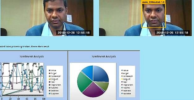Seth demonstrates the Risebird’s sentiment analysis. (Source: Risebird)