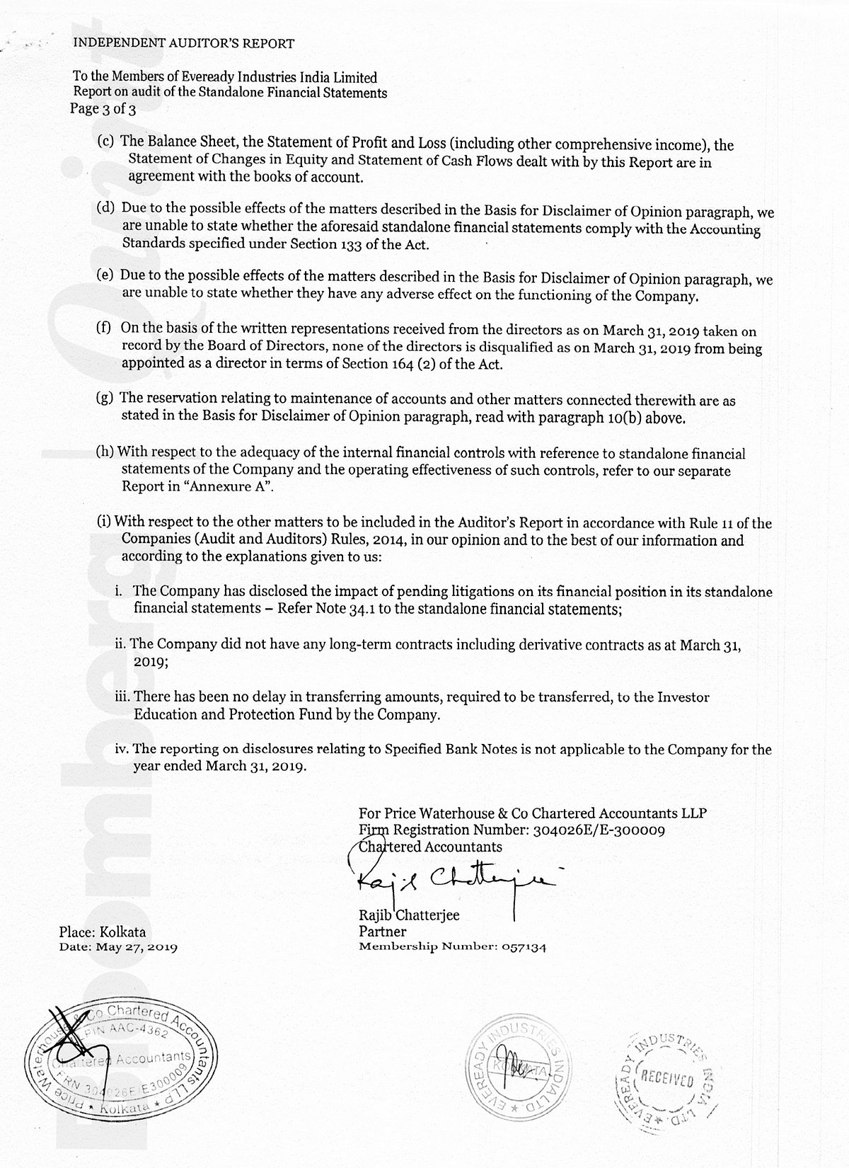 PwC Raises Concerns Over ‘Fairness’ Of Eveready’s Financial Statement