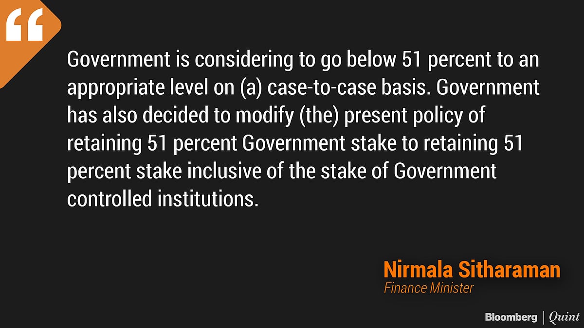 Frankly, FM Nirmala Sitharaman, Shed PSU CONTROL, Not Ownership