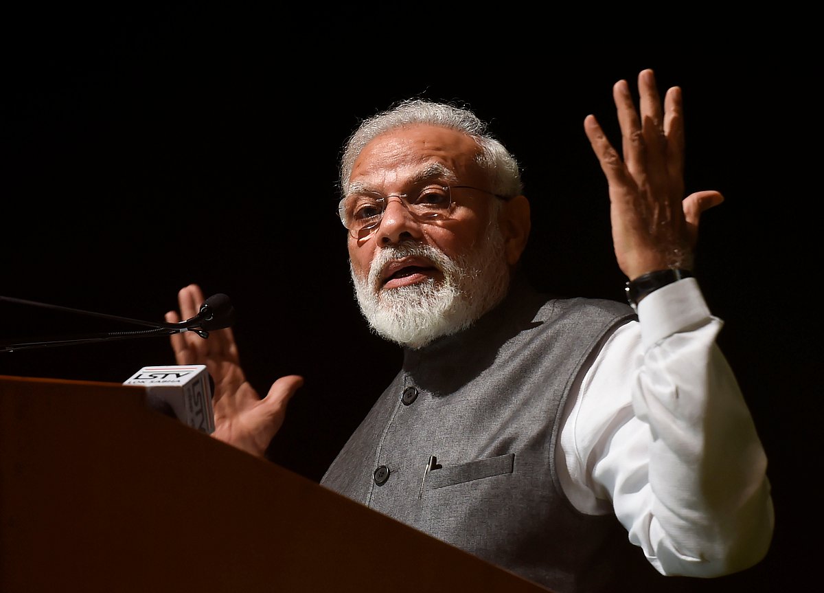 Prime Minister Narendra Modi during a book launch (Source: PTI)