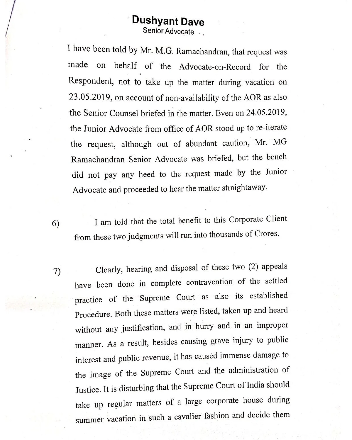 Dushyant Dave Alleges Procedural Violations In Hearing Adani Group Cases In Letter To Supreme Court Chief Justice Gogoi