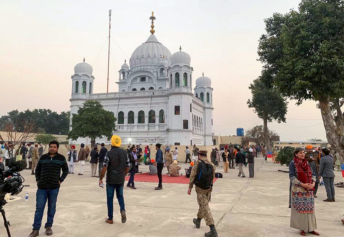  A view of the shrine of Sikh leader Guru Nanak Dev in Kartarpur, Pakistan. (Source: PTI)