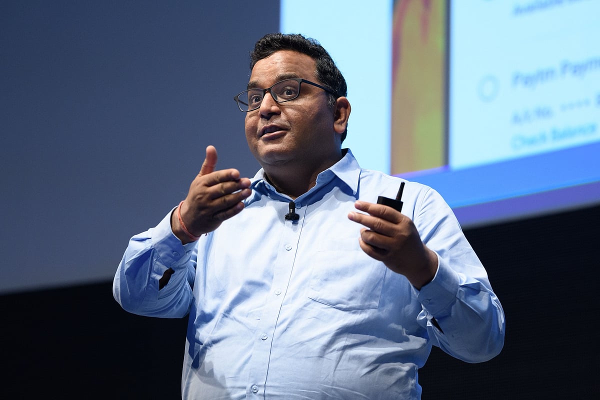 Vijay Shekhar Sharma, founder and chief executive officer of Paytm, speaks at the SoftBank World 2019 event in Tokyo, Japan, on July 18, 2019. (Photographer: Akio Kon/Bloomberg)