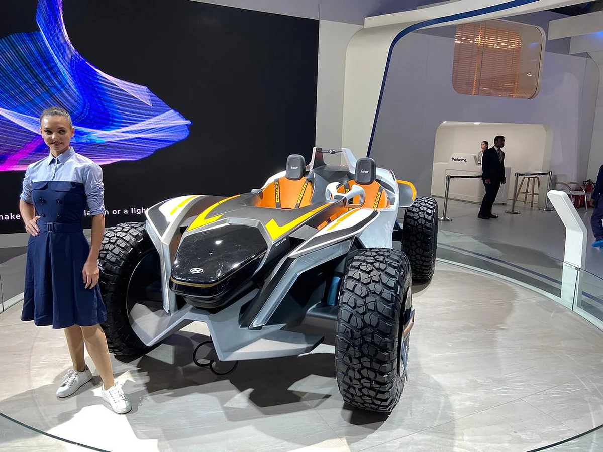 Hyundai’s Kite Dune buggy concept. (Photographer: Nishant Sharma/BloombergQuint)
