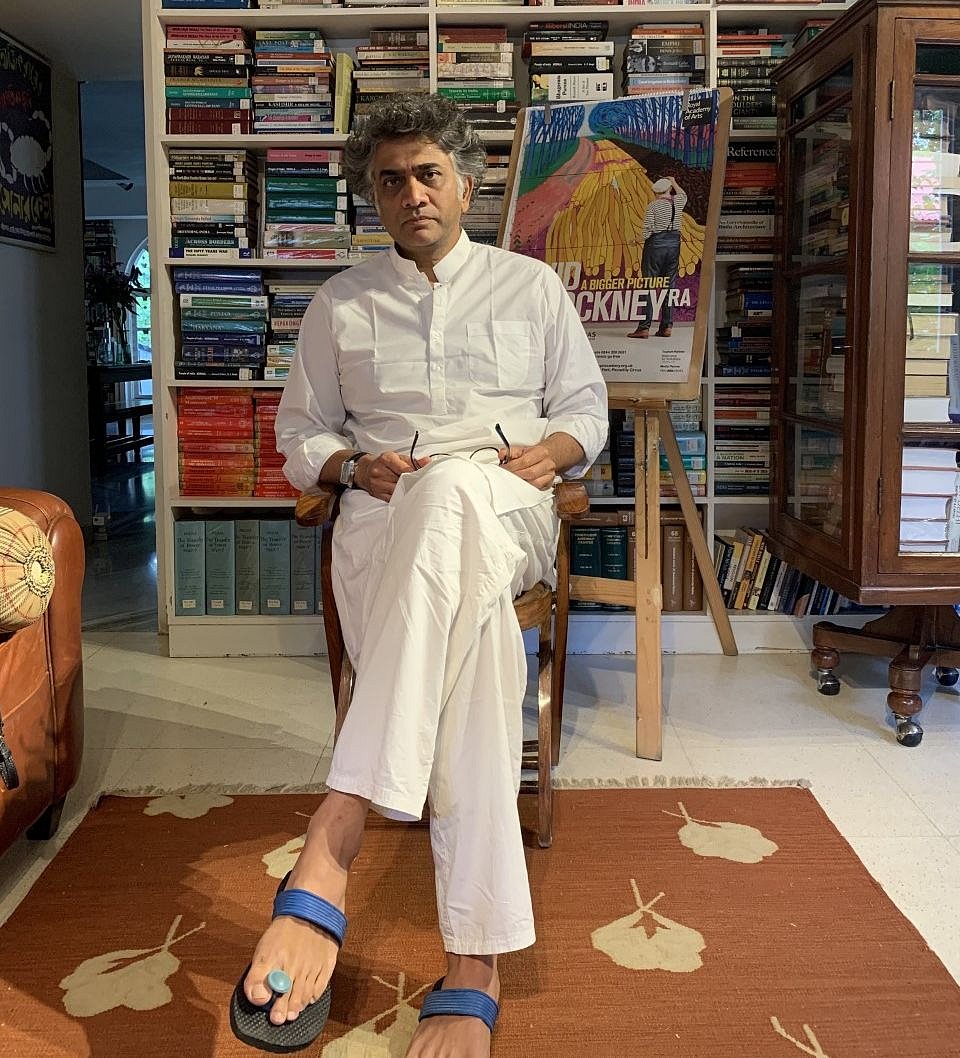 Aakar Patel, at his residence in Bengaluru. (Photograph: Priya Ramani)