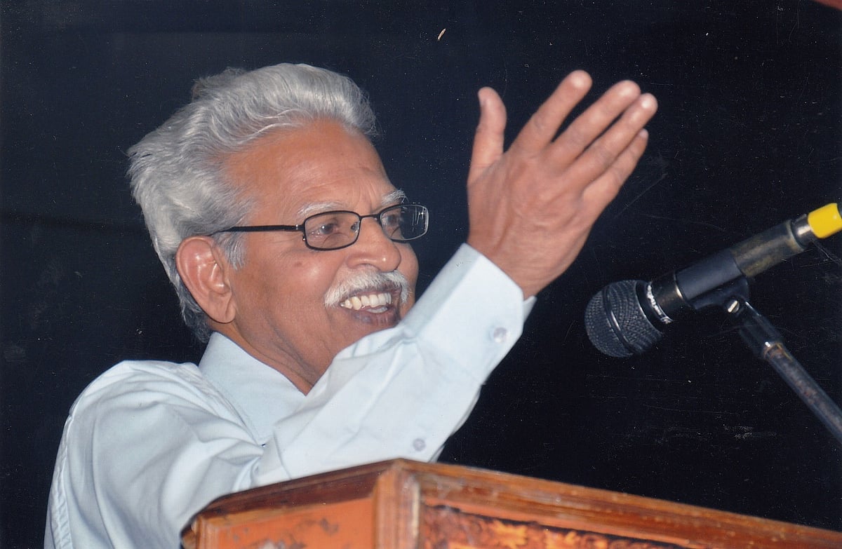 File photo of Varavara Rao at a public event. (Photograph courtesy: N Venugopal)