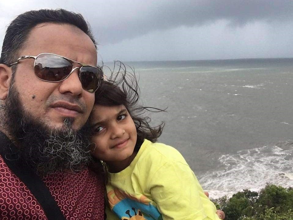 Khalid Saifi with his daughter Mariam. (Photograph courtesy: Nargis Saifi)