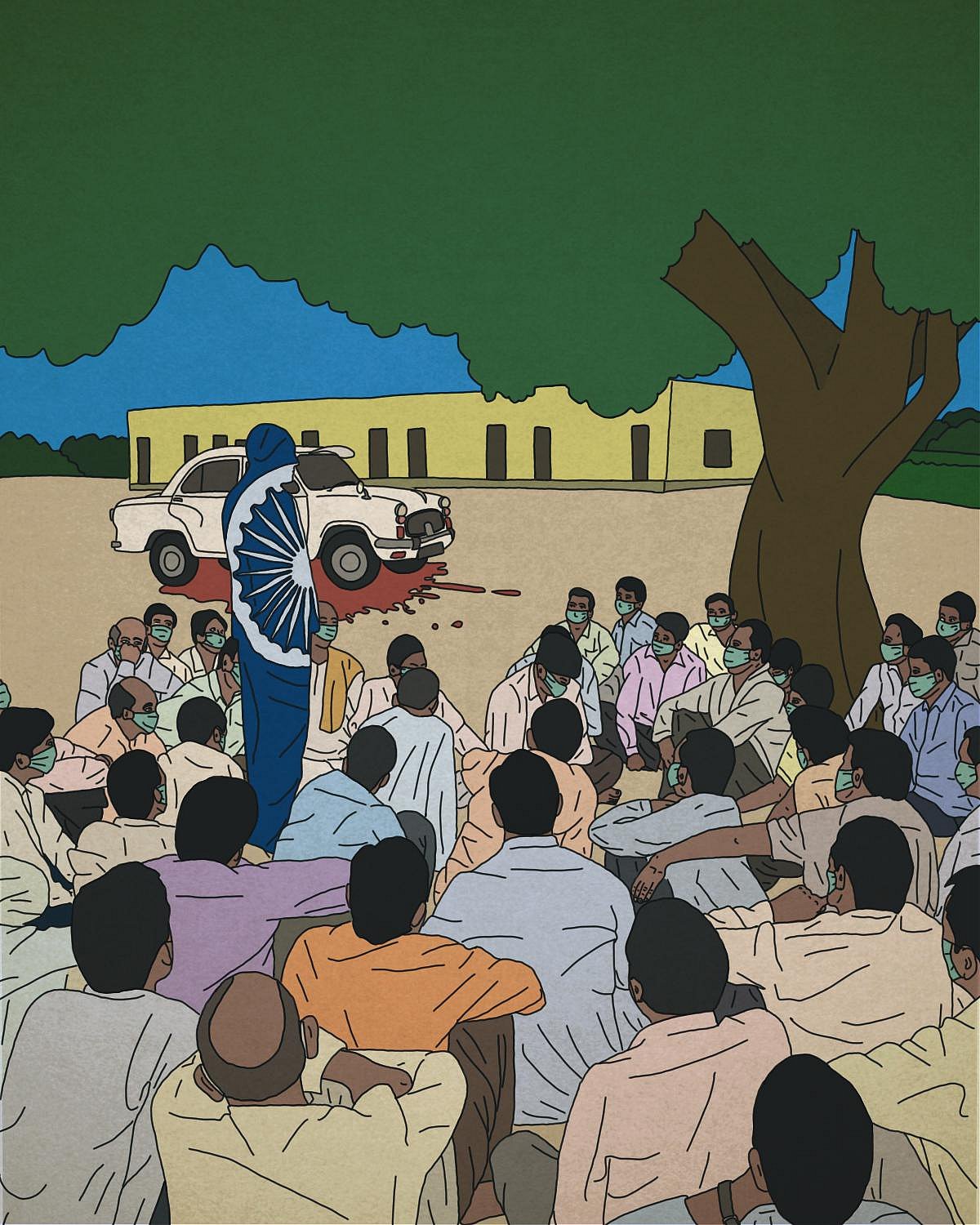 Artwork by Siddhesh Gautam for ‘No Lockdown On Caste Atrocities’. (Courtesy: Esthaappen S.)