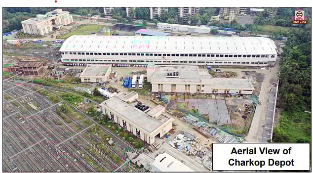 Aerial view of Charkop depot. (Image: MMRDA)