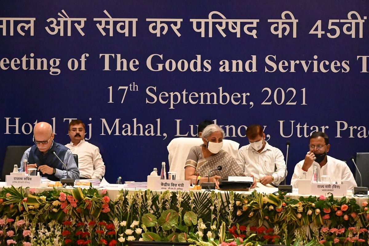 <div class="paragraphs"><p>Finance Minister at the GST Council Meet. (Source: PIB)</p></div>