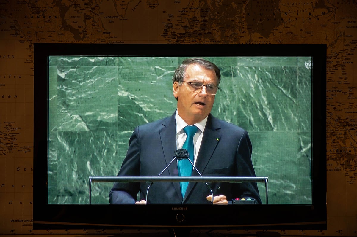<div class="paragraphs"><p>Brazil President Jair Bolsonaro at the UN General Assembly. (Photographer: Michael Nagle/Bloomberg)</p></div>