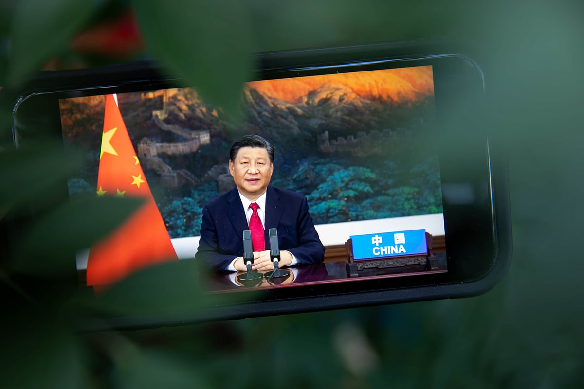 <div class="paragraphs"><p>China's President Xi Jinping speaks during a prerecorded video. (Photographer: Michael Nagle/Bloomberg)</p></div>