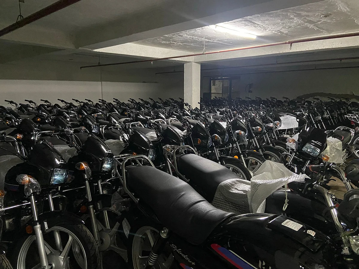 <div class="paragraphs"><p>Vehicles stocked at a Hero MotoCorp dealership. </p></div>