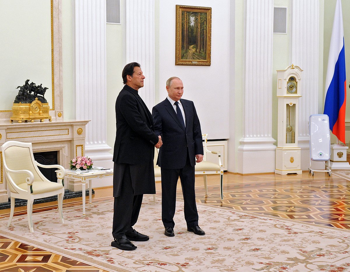 <div class="paragraphs"><p>Pakistan Prime Minister Imran Khan meets Russian President Vladimir Putin, at the Kremlin, in Moscow, on Feb. 24, 2022. (Photograph:&nbsp;President of Russia/Twitter)</p></div>