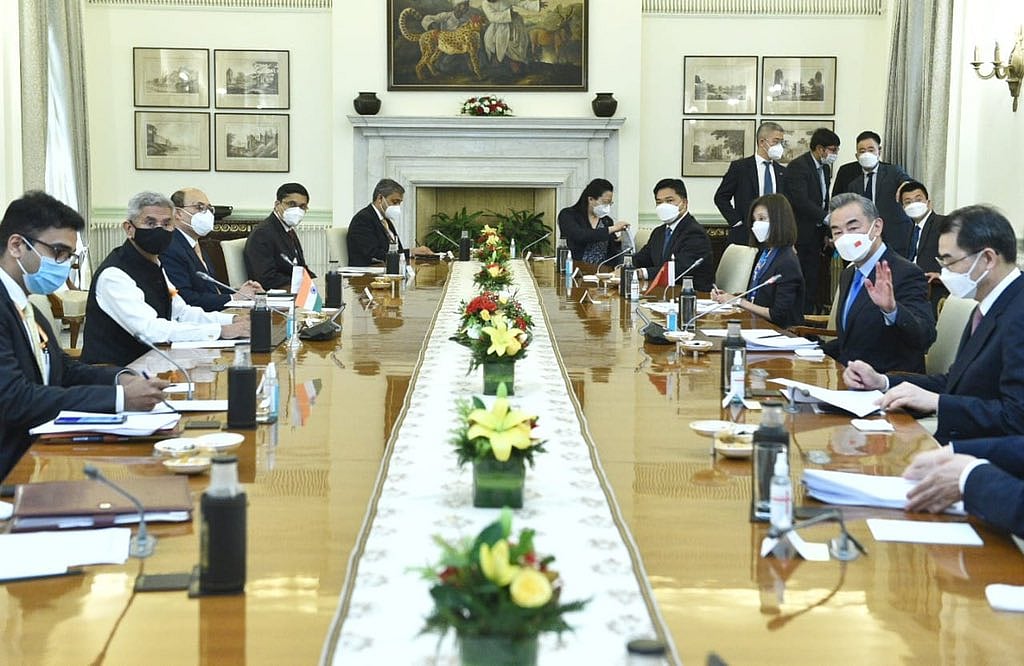<div class="paragraphs"><p>Foreign Minister-level bilateral talks between India and China, in New Delhi, on March 25, 2022. (Photograph:&nbsp;@DrSJaishankar/Twitter)</p></div>