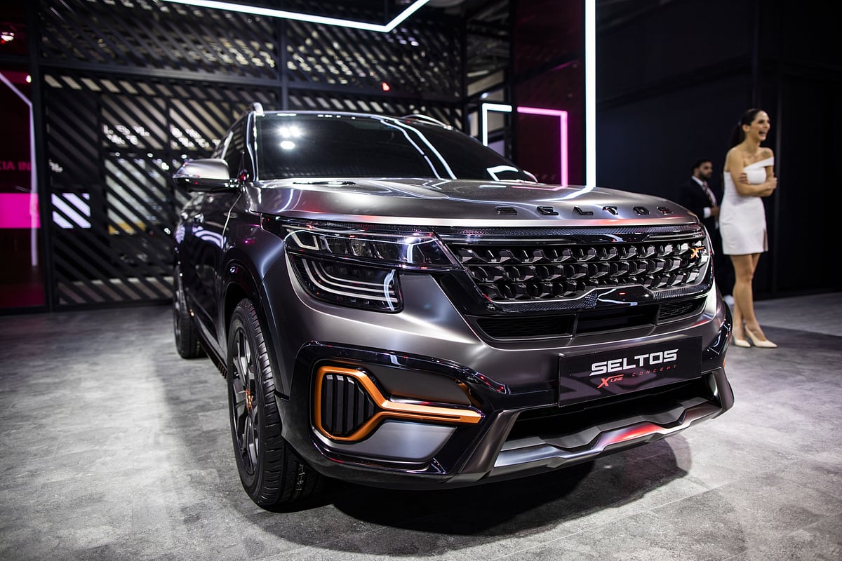 <div class="paragraphs"><p>A Kia Motors Corp. Seltos X-Line Urban Concept vehicle sits on display at the Auto Expo 2020 in Noida. (Photographer: Prashanth Vishwanathan/Bloomberg)</p></div>