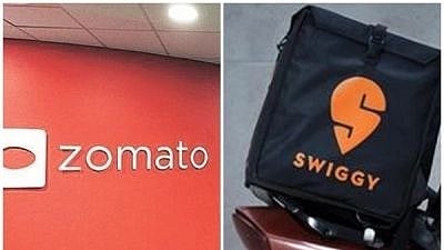 <div class="paragraphs"><p>Logos of food delivery apps Zomato and Swiggy </p></div>