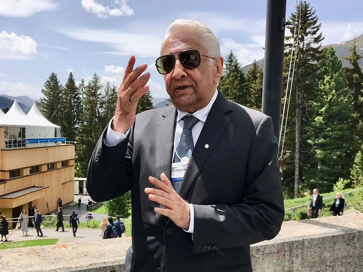 <div class="paragraphs"><p>Ajit Gulabchand gestures during an interview, on the sidelines of the World Economic Forum Annual Meeting, in Davos, on May 23, 2022. (Photograph: BQ Prime)</p></div>