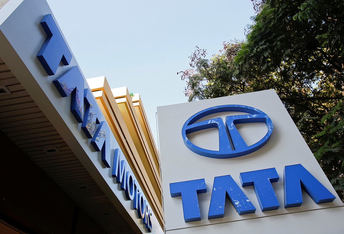 <div class="paragraphs"><p>Tata Motors' logos are pictured outside their flagship showroom in Mumbai. (Photo: Vivek Prakash/Reuters)</p></div>
