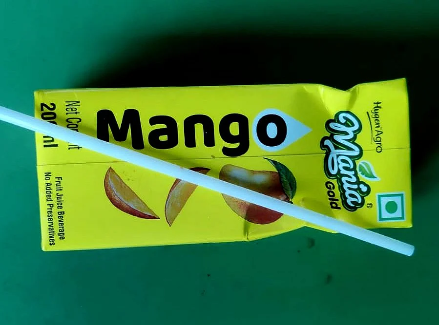 <div class="paragraphs"><p>A mango drink pack with a plastic straw. (Source: BQ Prime)</p></div>