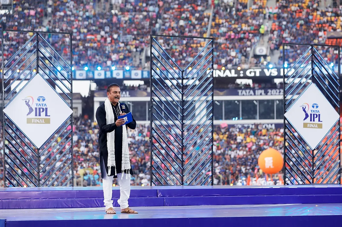<div class="paragraphs"><p>Ravi Shastri hosts the opening of the 2022 IPL final, in Ahmedabad, on June 5, 2022. (Photograph: IPL/BCCI)</p></div>