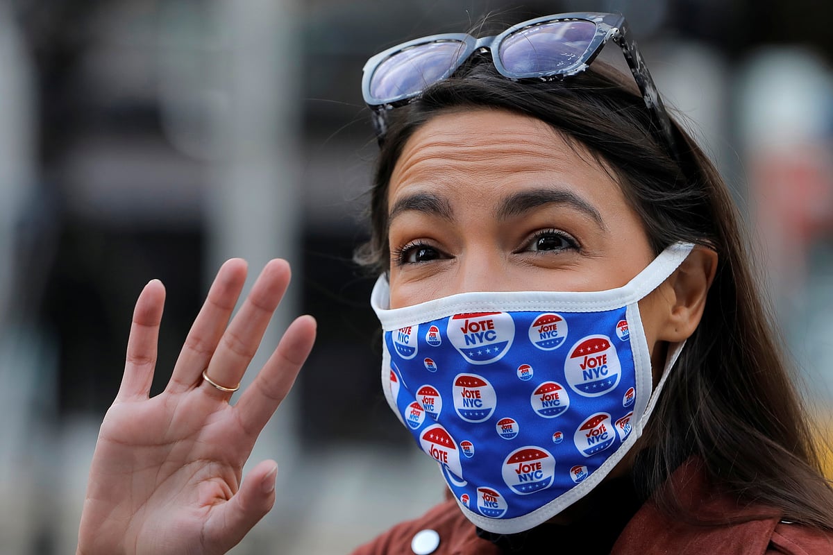 <div class="paragraphs"><p>Congresswoman Alexandria Ocasio-Cortez arrives to vote early at a polling station in The Bronx, New York City, U.S., October 25, 2020. (Source: Reuters/Andrew Kelly)</p></div>