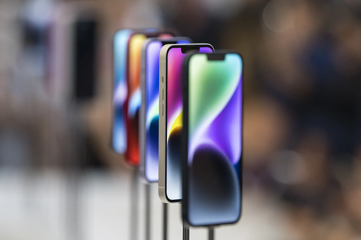 The Apple iPhone 14.Photographer: Nic Coury/Bloomberg