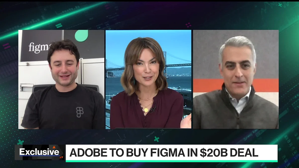 WATCH: Figma’s Dylan Field and Adobe’s David Wadhwani discuss their $20 billion deal.Source: Bloomberg
