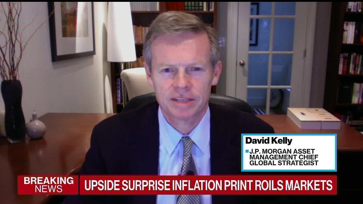 “The big story here is that inflation is actually coming down,” JPMorgan Asset Management Chief Global Strategist David Kelly says on “Bloomberg Surveillance.” Source: Bloomberg
