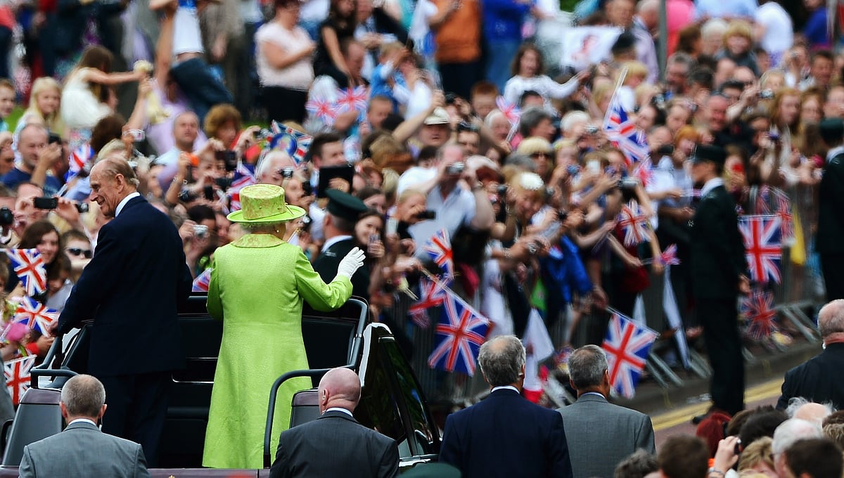 The Queen and her husband, Prince Philip, Duke of Edinburgh on June 27, 2012 in Belfast, Northern Ireland.Photographer: Jeff J Mitchell/Getty Images Europe