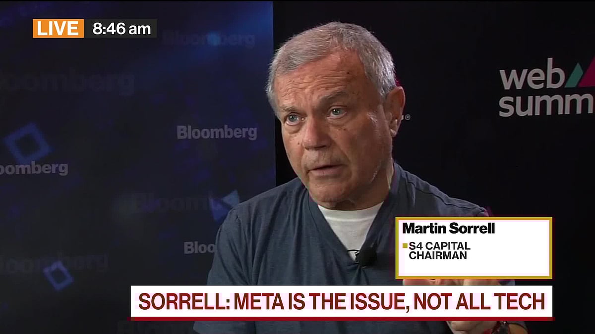 WATCH: S4 Capital’s Sorrell explains why the “tech rout” in markets is not really a rout while discussing digital advertising and the future of Twitter.Source: Bloomberg