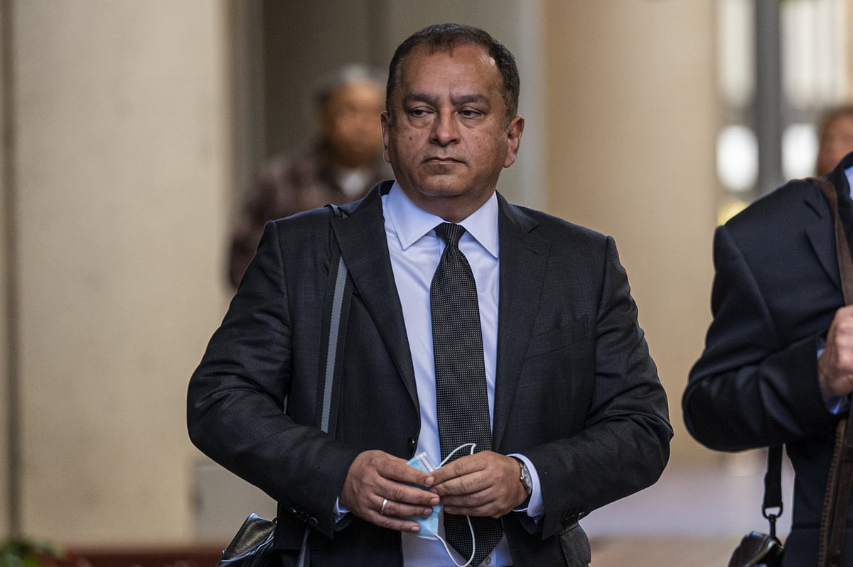 Sunny Balwani exits federal court in San Jose on July 7.Photographer: David Paul Morris/Bloomberg