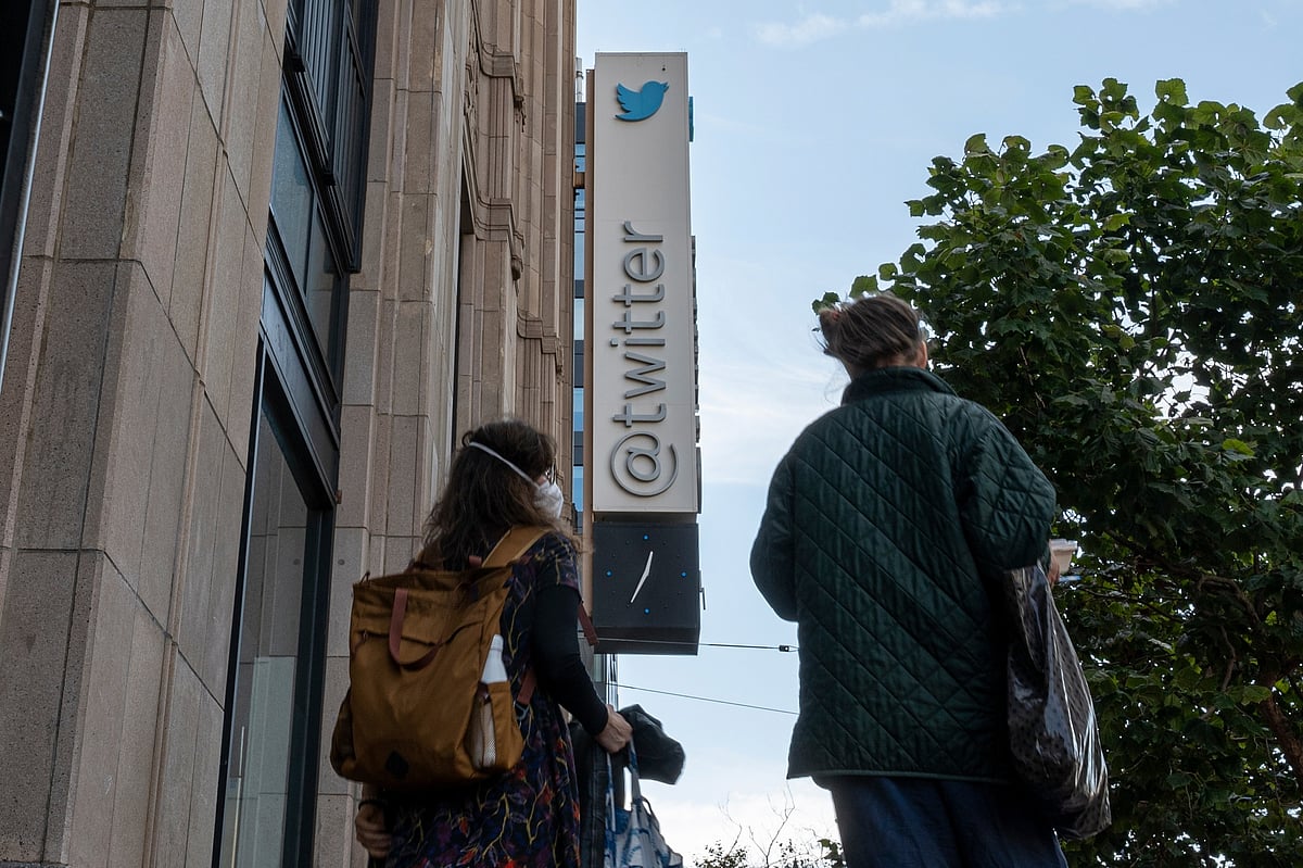Outside Twitter headquarters in San Francisco.Photographer: David Paul Morris/Bloomberg
