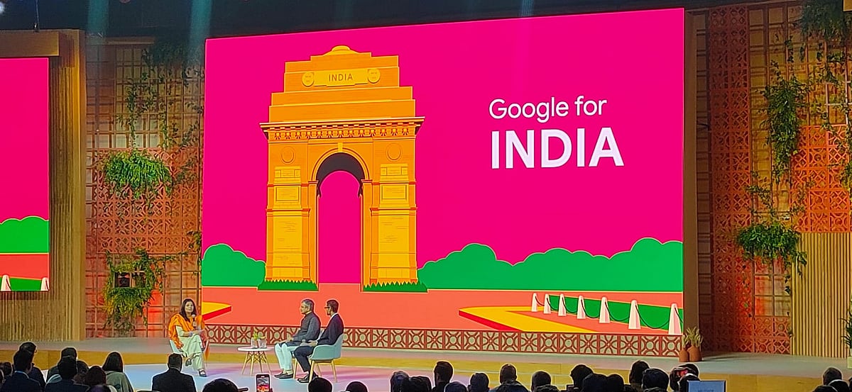 <div class="paragraphs"><p>Sundar Pichai and Ashwini Vaishnaw at Google For India 2022. (Source: Rishabh Bhatnagar/BQ Prime)</p></div>