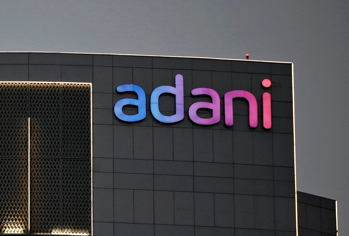 <div class="paragraphs"><p>The Adani Group logo is seen on the facade of one of its buildings in Ahmedabad. (Photo: Amit Dave/Reuters)</p></div>