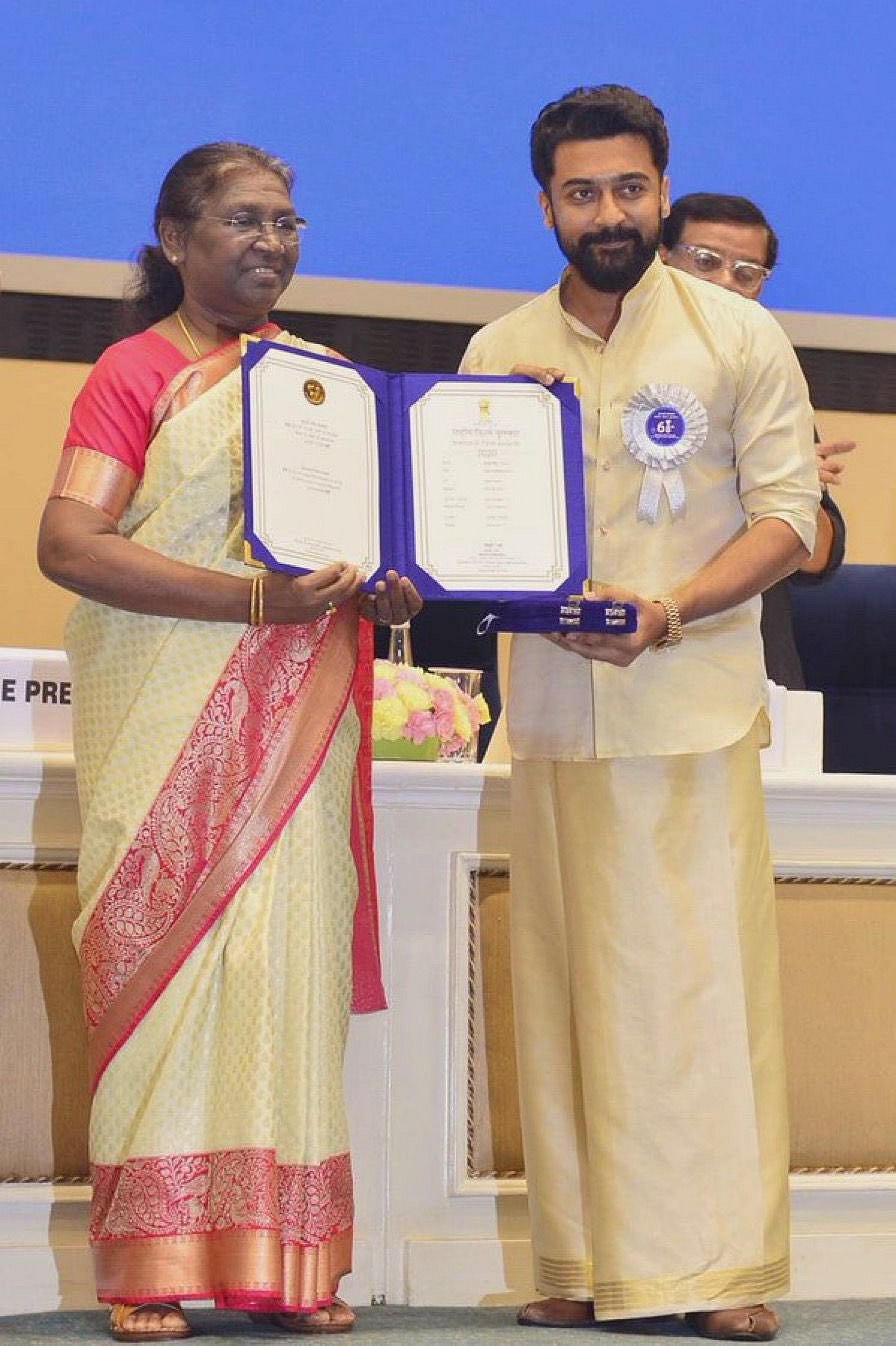 <div class="paragraphs"><p>The actor with the National Award For Best Actor For&nbsp;<em>Soorarai Pottru&nbsp;</em>(Source: Suriya/Twitter)</p></div>
