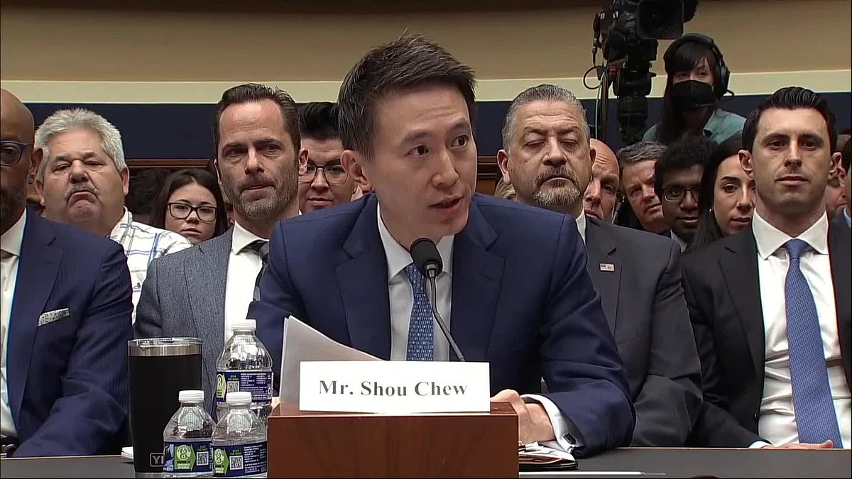 Shou Chew says TikTok’s parent company ByteDance isn’t owned or controlled by China. He speaks before the US House Energy and Commerce Committee in Washington.Source: Bloomberg
