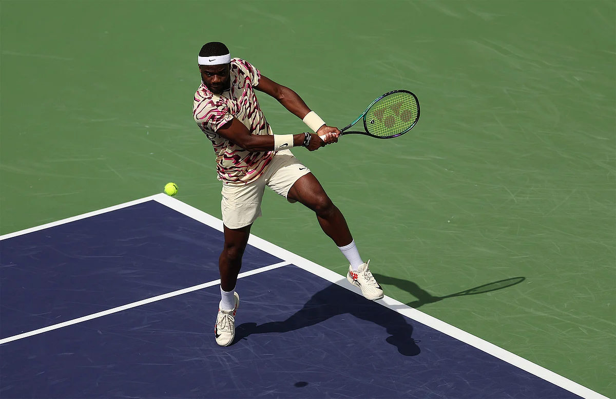 Frances Tiafoe of USA during the quarter-finals on March 15.Photographer: Julian Finney/Getty Images