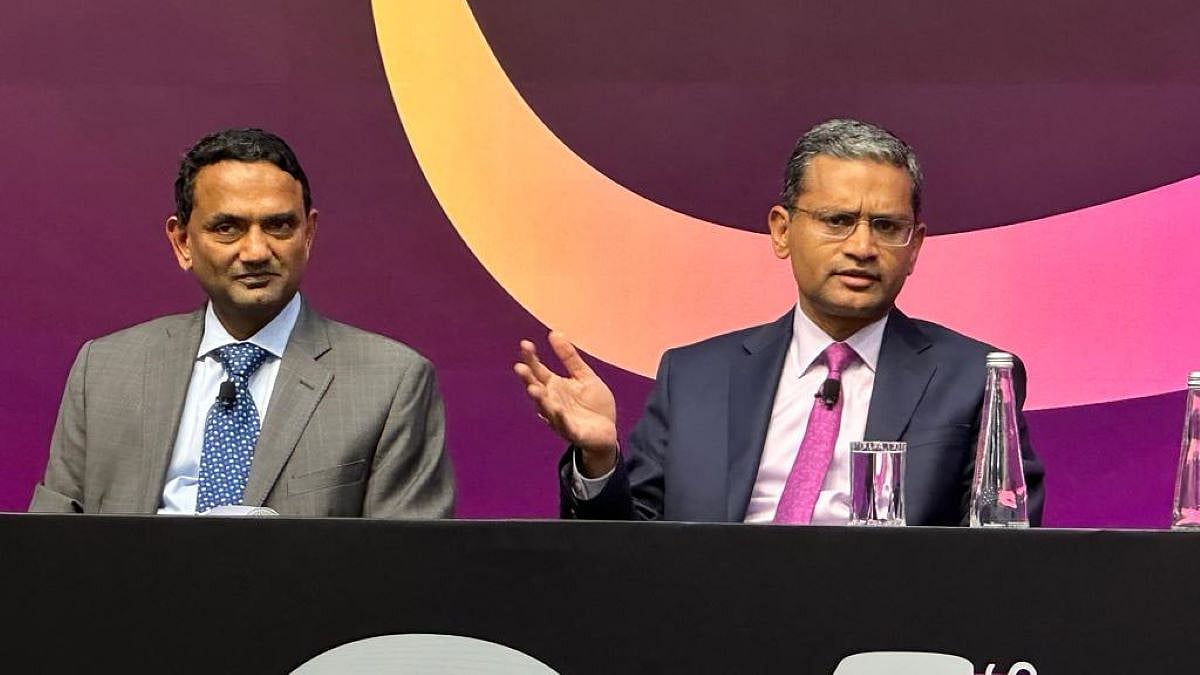 <div class="paragraphs"><p>TCS CEO designate Krithi Krithivasan and outgoing CEO Rajesh Gopinathan. (Photo: Vijay Sartape/BQ Prime)</p></div>