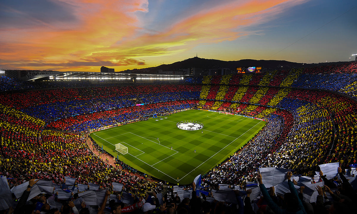 Camp Nou stadium in Barcelona, in 2019.Photographer: Michael Regan/Getty Images