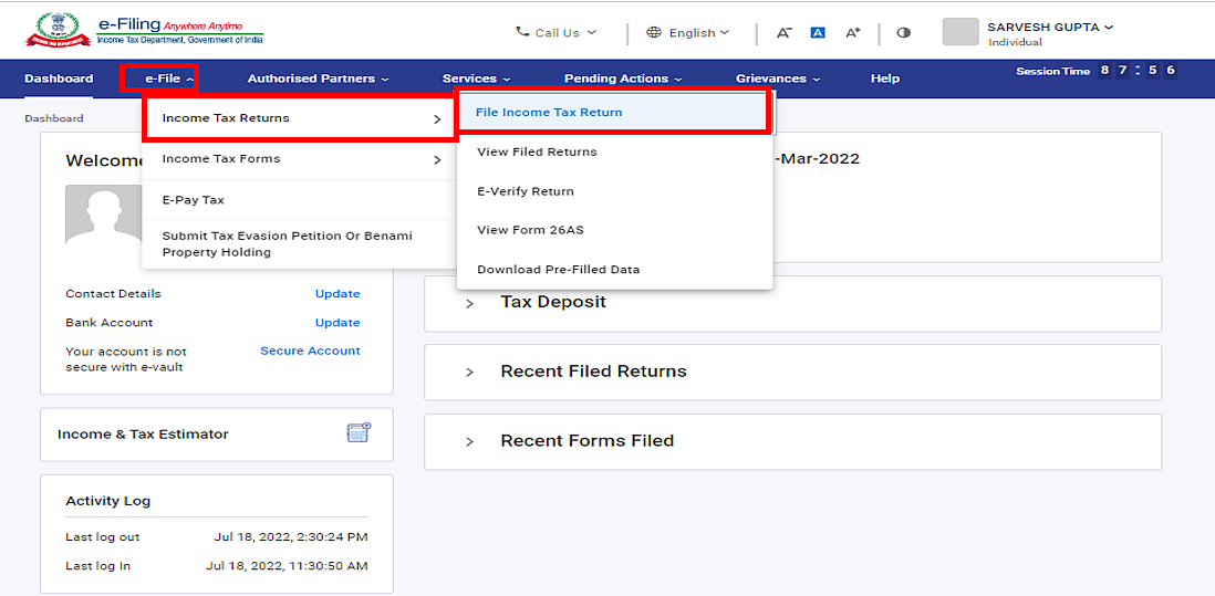 <div class="paragraphs"><p><strong>Source: Income Tax e-Filing Website</strong></p></div>