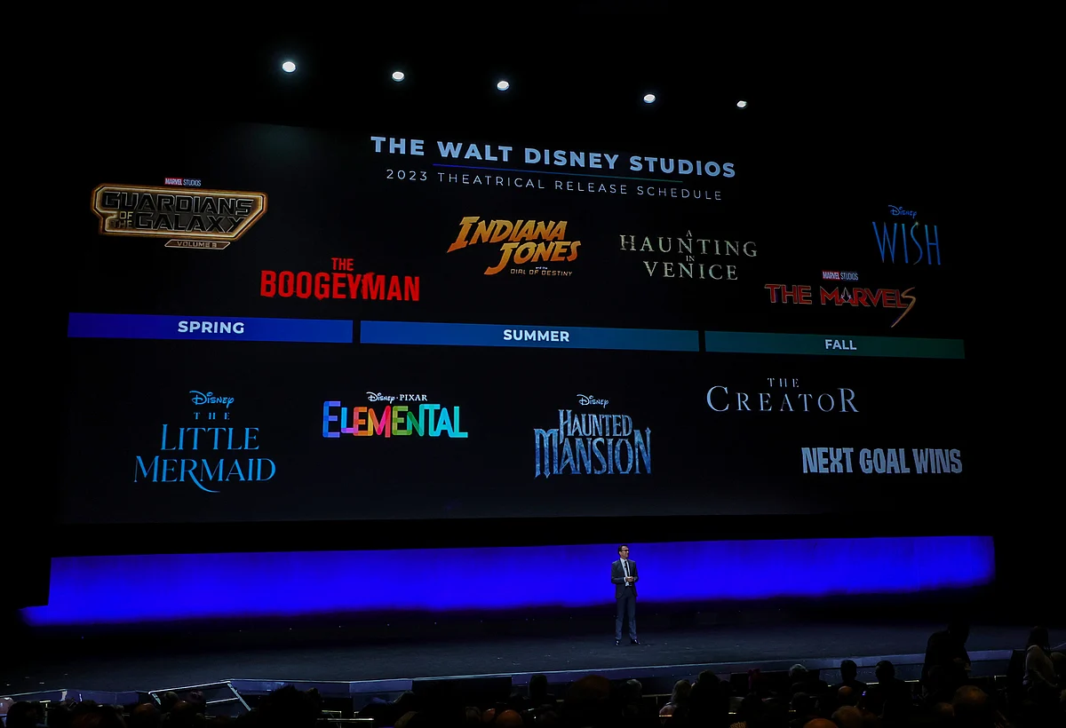 The Walt Disney Studios presentation in Las Vegas, Nevada on April 26.Photographer: Ethan Miller/Getty Images