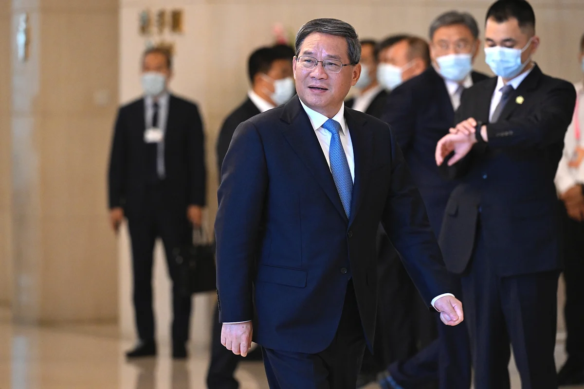 Li Qiang in Tianjin ahead of the annual World Economic Forum New Champions meeting on June 26.Photographer: Wang Zhao/Pool/Getty Images