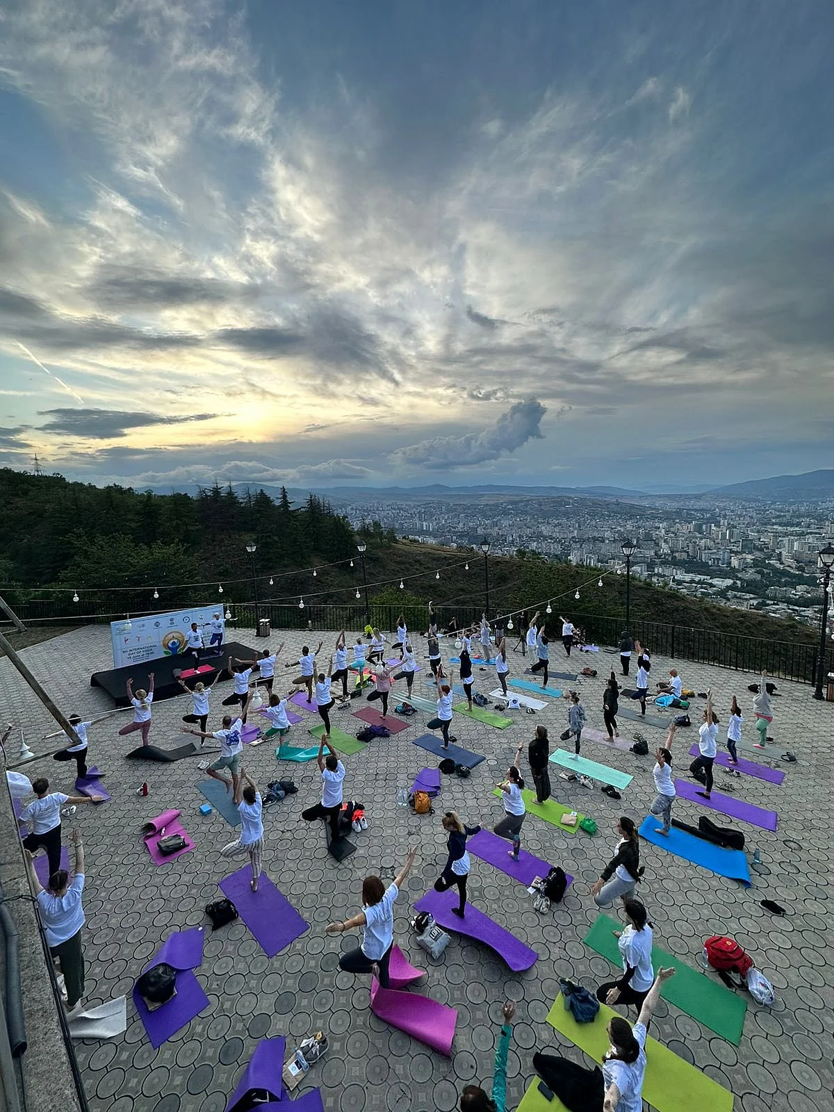 <div class="paragraphs"><p>The 9th International Day of Yoga was celebrated at iconic Underwheel in Tbilisi, Georgia. (Source: Twitter/@IndiainArmenia)</p></div>