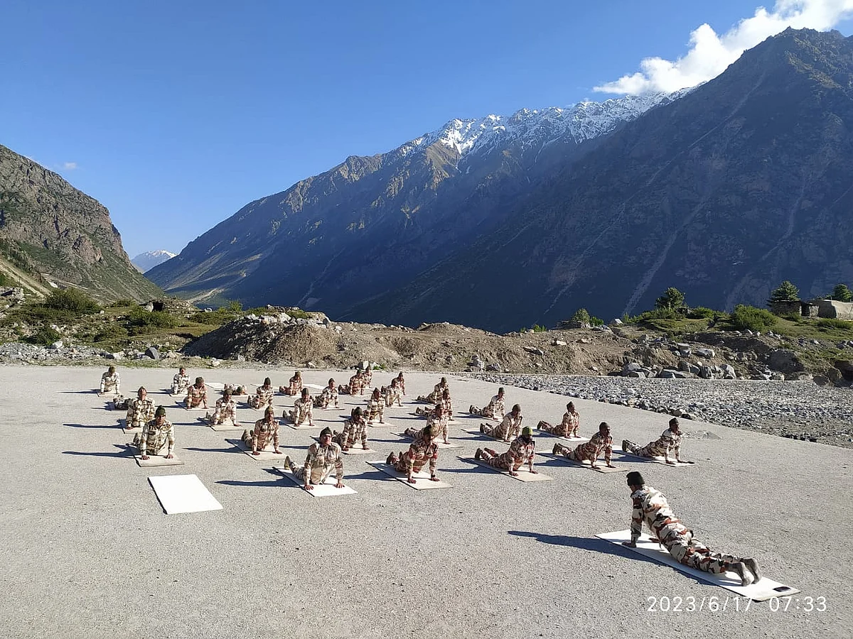 <div class="paragraphs"><p>Glimpses of Himveers of 36th Battalion ITBP, Lohaghat, Uttarakhand practising Yoga at frontier location.</p></div>