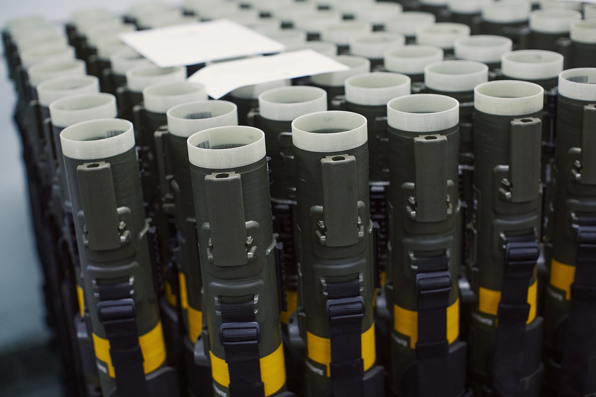 AT4 anti-armor weapons at a facility of Saab Dynamics AB, a subsidiary of Saab AB, in Karlskoga, Sweden.Photographer: Erika Gerdemark/Bloomberg