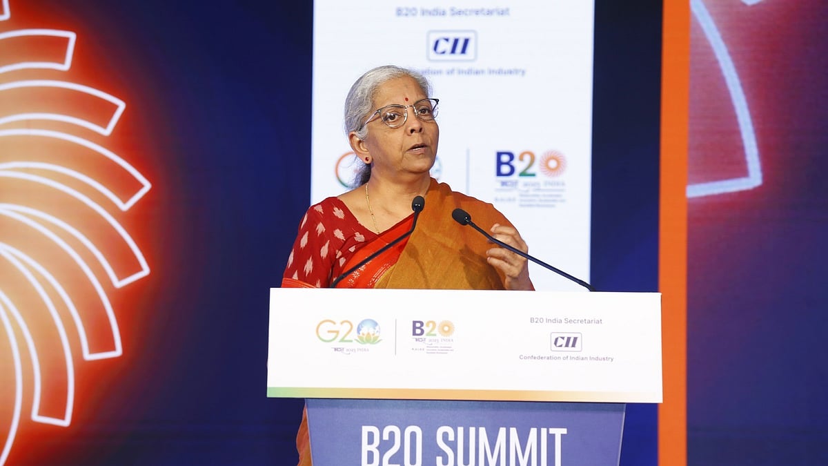 <div class="paragraphs"><p>Finance Minister Nirmala Sitharaman (Source: B20/Twitter)</p></div>