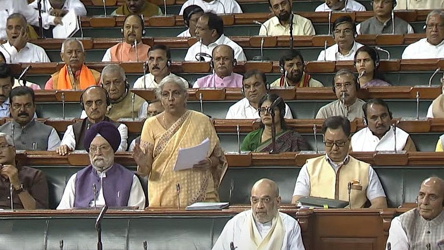 <div class="paragraphs"><p>FM Nirmala Sitharaman (Source: Sansad TV/Twitter)</p></div>